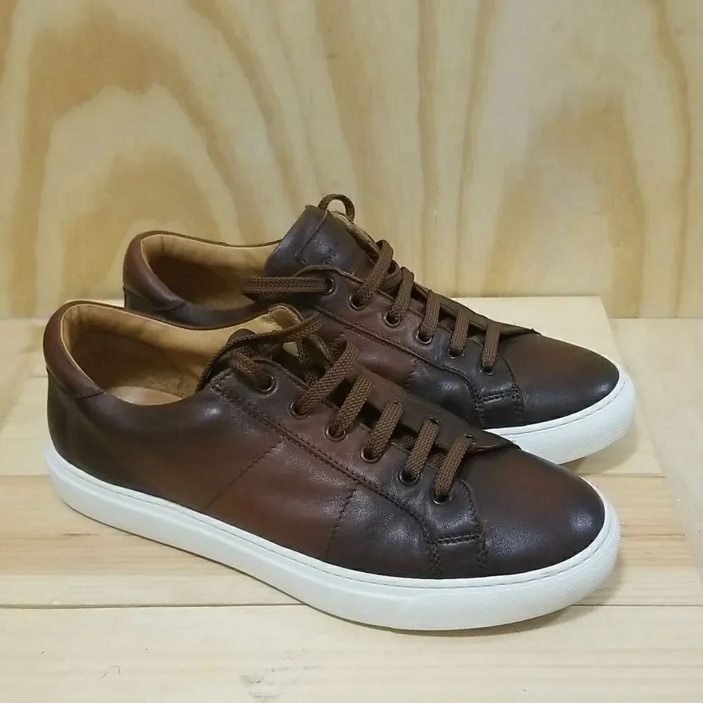 The Boot New York Colton  Brown Leather Nappa  Sneaker Men size 8 1/2